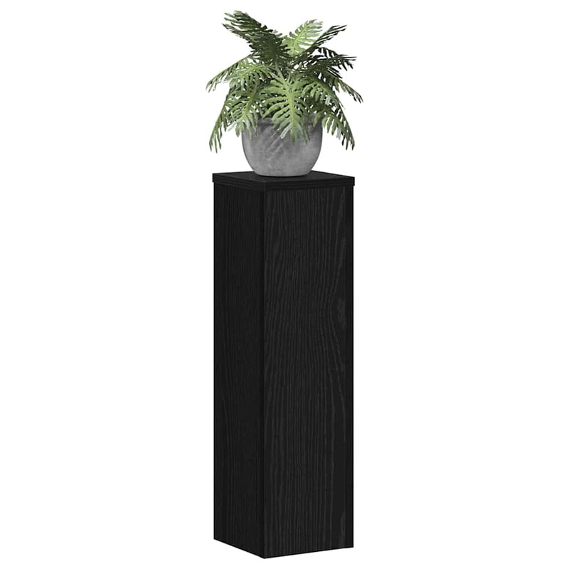 ギャラリービューアに画像をロードする, Vidaxl plantenstandaard 2 pcs zwart eiken 17 x 17 x 60 cm bewerkt hout
