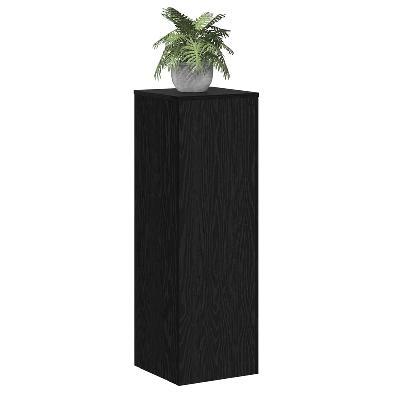 ギャラリービューアに画像をロードする, Vidaxl plantenstandaard zwart eiken 33 x 33 x 100 cm bewerkt hout
