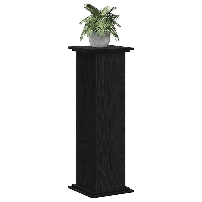 ギャラリービューアに画像をロードする, Vidaxl plantenstandaard zwart eiken 33 x 33 x 100 cm bewerkt hout
