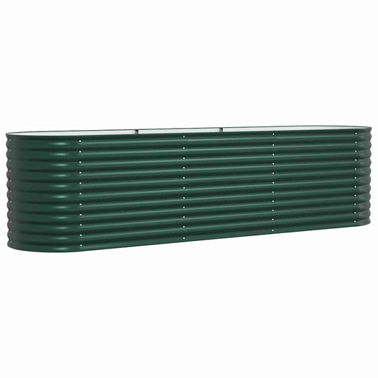 Vidaxl verhoogd bed groen 320 x 80 x 81 cm staal