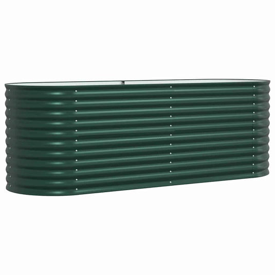Vidaxl verhoogd bed groen 240 x 80 x 81 cm staal