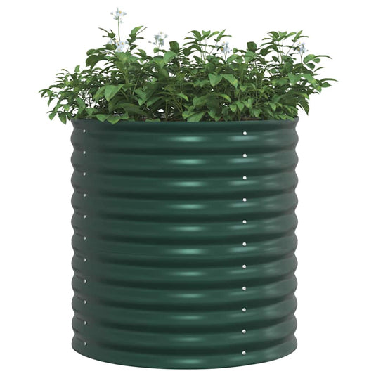 Vidaxl verhoogd bed groen 80 x 80 x 81 cm staal