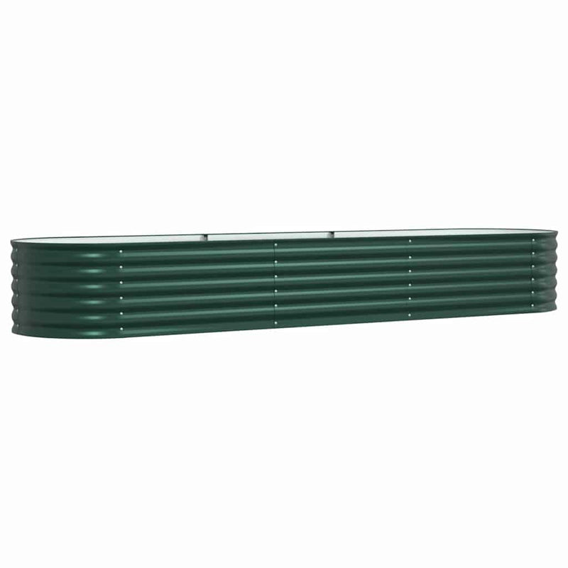 Afbeelding laden in galerijviewer, Vidaxl verhoogd bed groen 320 x 80 x 44 cm staal
