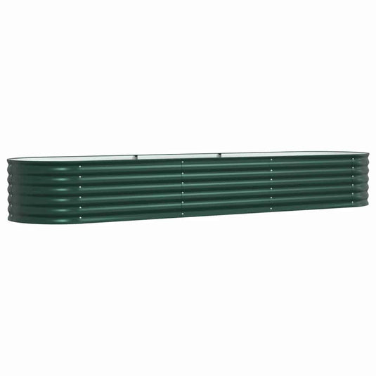 Vidaxl verhoogd bed groen 320 x 80 x 44 cm staal