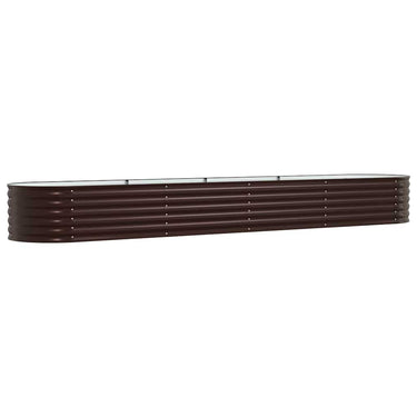 Vidaxl verhoogd bed bruin 400 x 80 x 44 cm staal