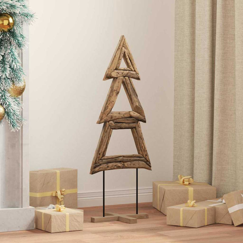 Afbeelding laden in galerijviewer, Vidaxl kerstboom met standaard bruin 90 cm massief teakhout
