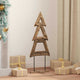 Vidaxl kerstboom met standaard bruin 90 cm massief teakhout