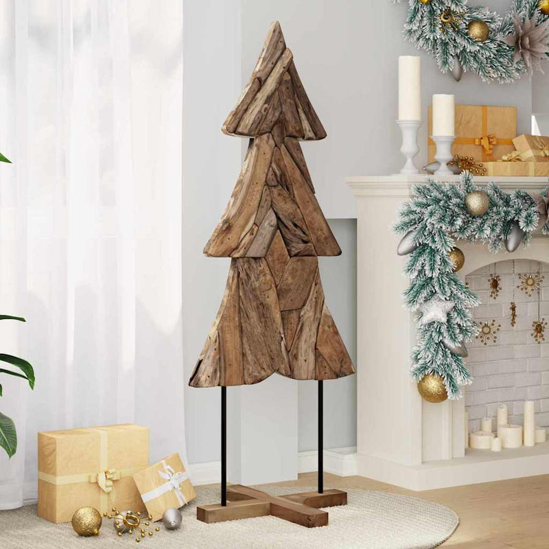 Afbeelding laden in galerijviewer, Vidaxl kerstboom met standaard bruin 151 cm massief teakhout
