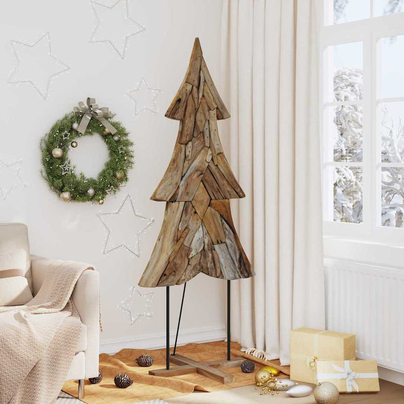 Chargez l'image dans la visionneuse de la galerie, Vidaxl kerstboom met standaard bruin 181,5 cm massief teakhout
