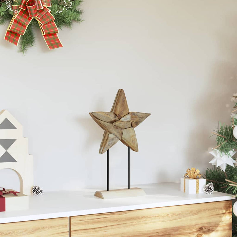 ギャラリービューアに画像をロードする, Vidaxl kerstster bruin 31 x 15 x 46 cm massief teakhout
