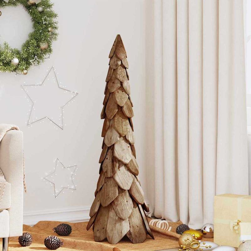 Afbeelding laden in galerijviewer, Vidaxl kerstboom met standaard bruin 111 cm massief teakhout
