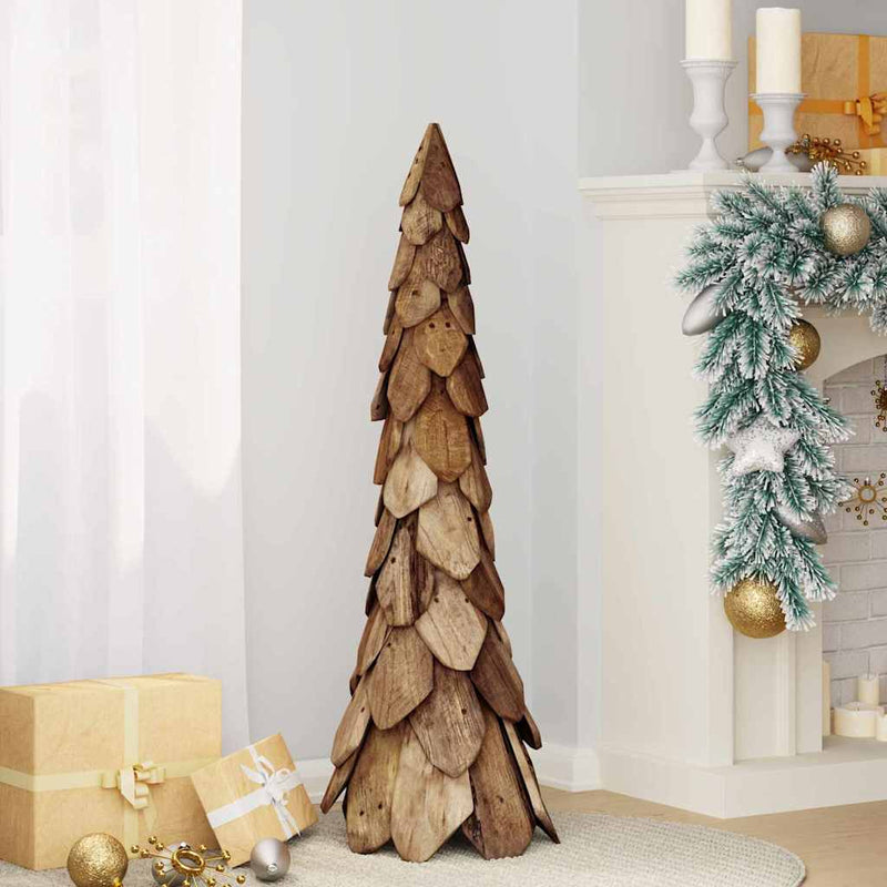 Afbeelding laden in galerijviewer, Vidaxl kerstboom met standaard bruin 111 cm massief teakhout
