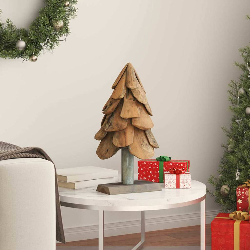 Afbeelding laden in galerijviewer, Vidaxl kerstboom met standaard bruin 61 cm massief teakhout
