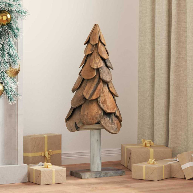 ギャラリービューアに画像をロードする, Vidaxl kerstboom met standaard bruin 91 cm massief teakhout
