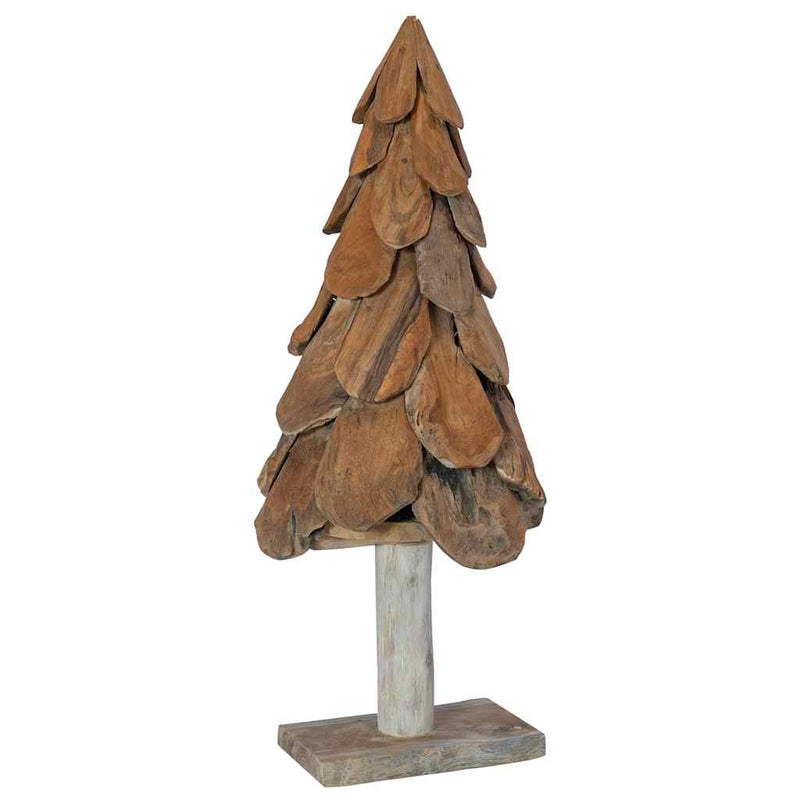 ギャラリービューアに画像をロードする, Vidaxl kerstboom met standaard bruin 91 cm massief teakhout

