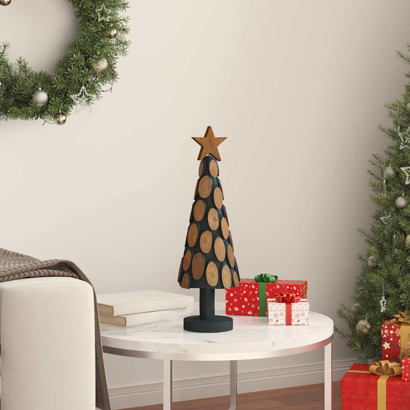 Chargez l'image dans la visionneuse de la galerie, Vidaxl kerstboom met standaard bruin 61 cm massief teakhout
