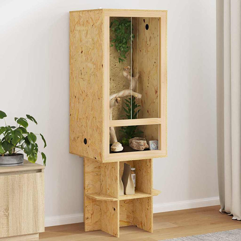 Afbeelding laden in galerijviewer, Vidaxl terrarium bruin 50 x 50 x 130 cm osb
