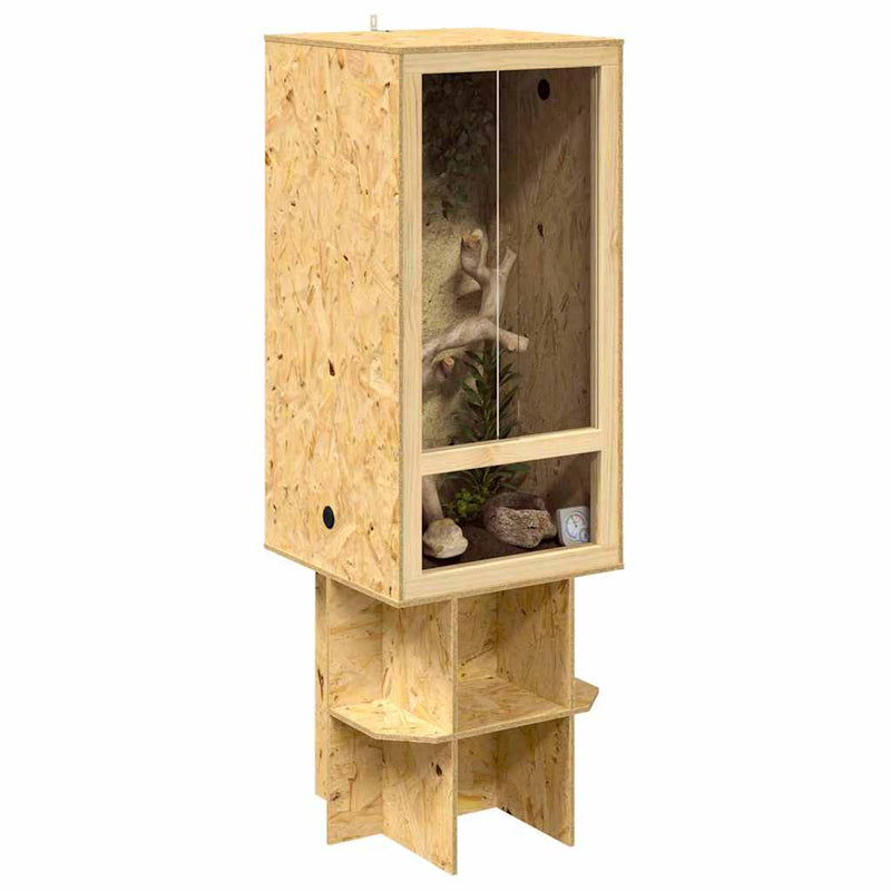 Afbeelding laden in galerijviewer, Vidaxl terrarium bruin 50 x 50 x 130 cm osb
