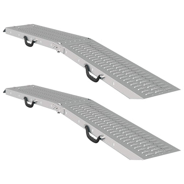 Vidaxl laadhelling 200 kg 2 pcs zilver 166 x 23 x 4,5 cm