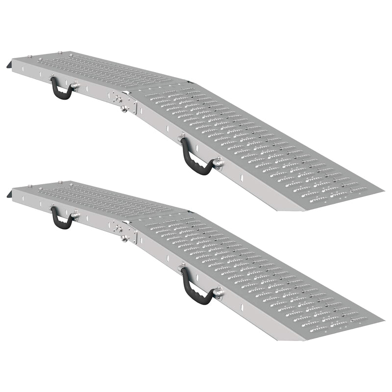 Afbeelding laden in galerijviewer, Vidaxl laadhelling 200 kg 2 pcs zilver 166 x 23 x 4,5 cm
