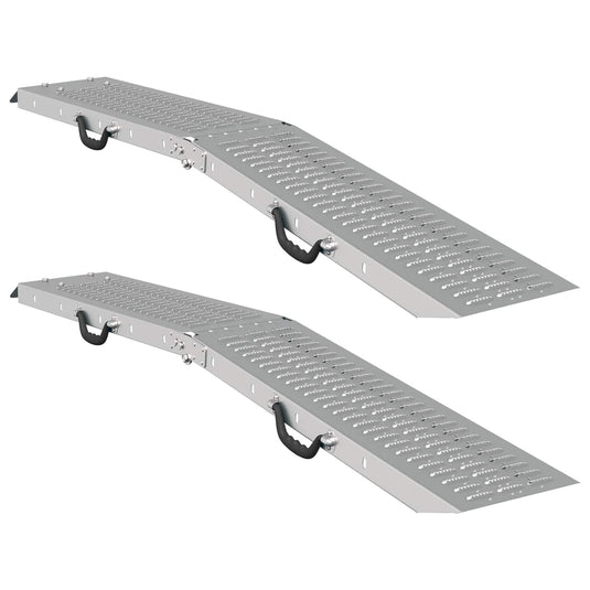 Vidaxl laadhelling 200 kg 2 pcs zilver 166 x 23 x 4,5 cm