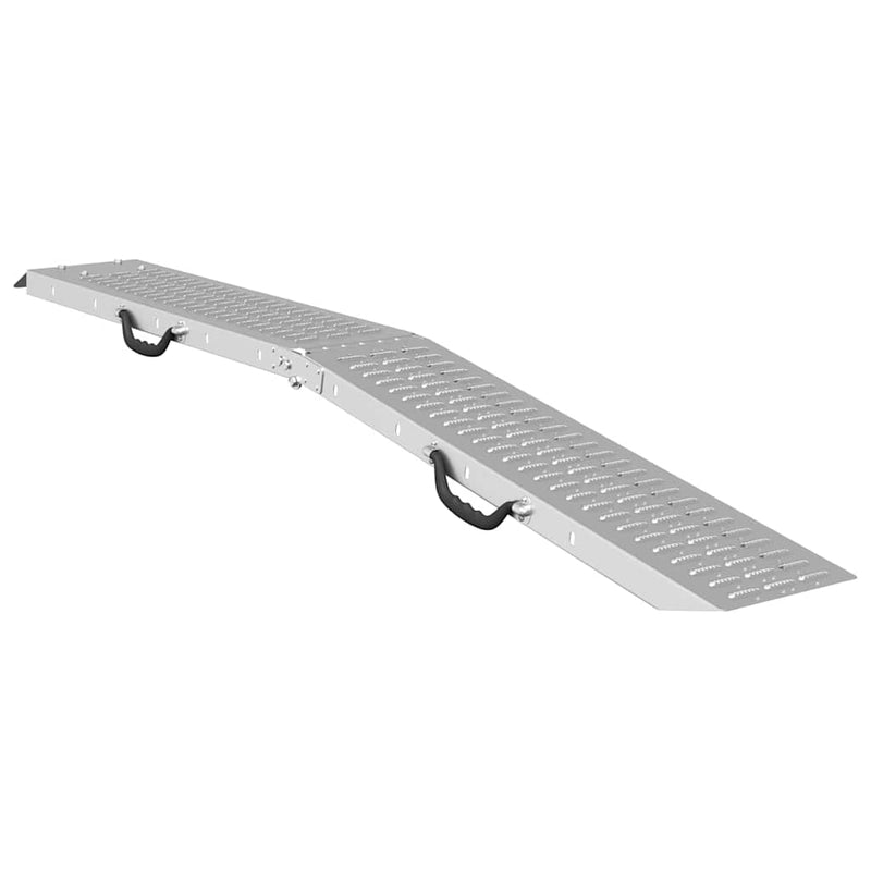Afbeelding laden in galerijviewer, Vidaxl laadhelling 200 kg zilver 186 x 23 x 4,5 cm

