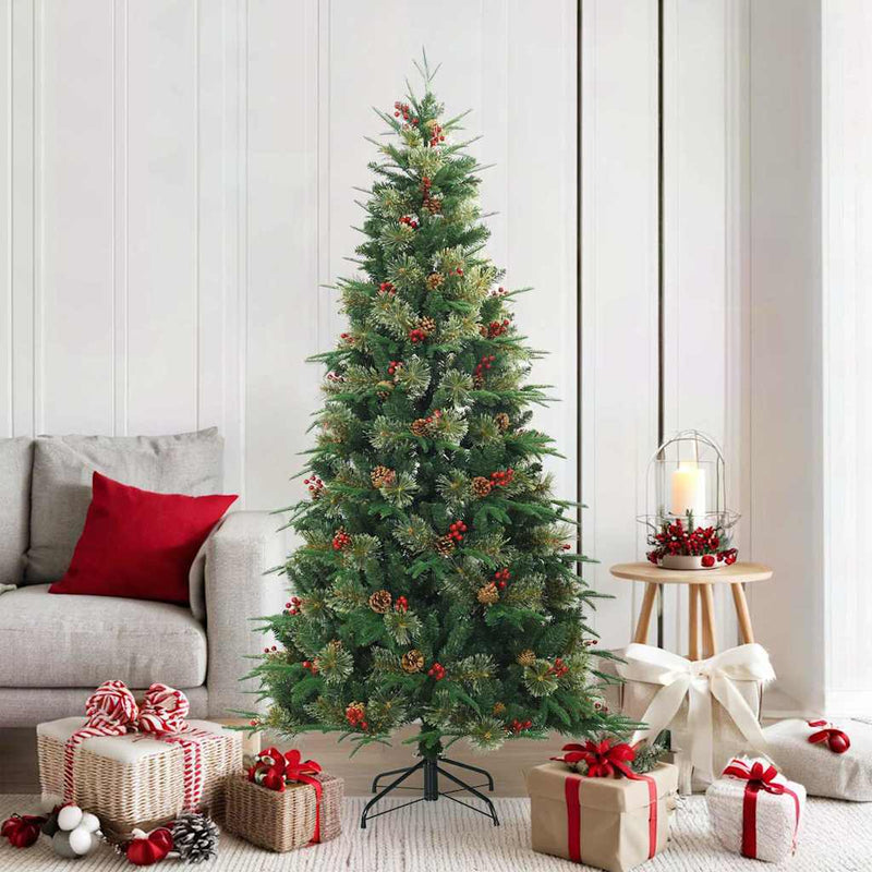 Afbeelding laden in galerijviewer, Vidaxl kunstmatige inklapbare kerstboom groen 180 cm pvc, pe en staal
