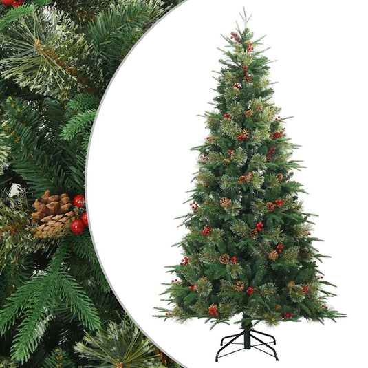 Vidaxl kunstmatige inklapbare kerstboom groen 180 cm pvc, pe en staal