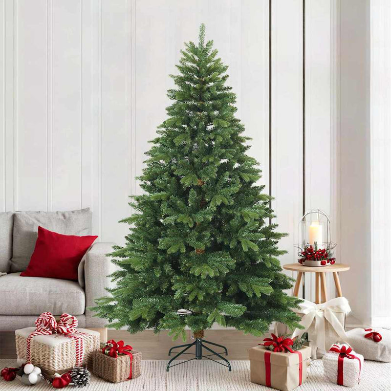 Afbeelding laden in galerijviewer, Vidaxl kunstmatige inklapbare kerstboom groen 210 cm pvc, pe en staal
