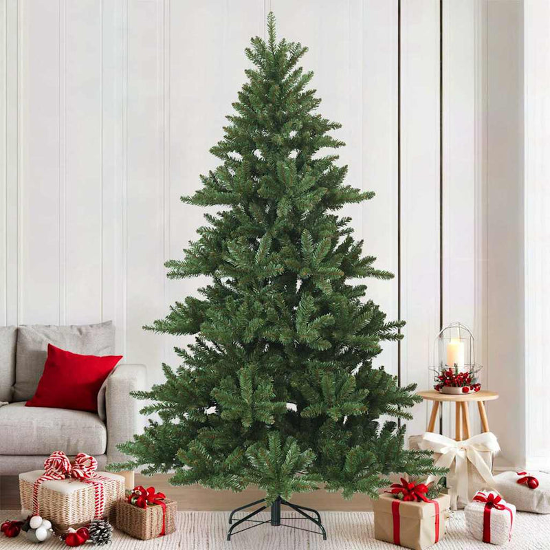 Afbeelding laden in galerijviewer, Vidaxl kunstmatige inklapbare kerstboom groen 210 cm pvc, staal
