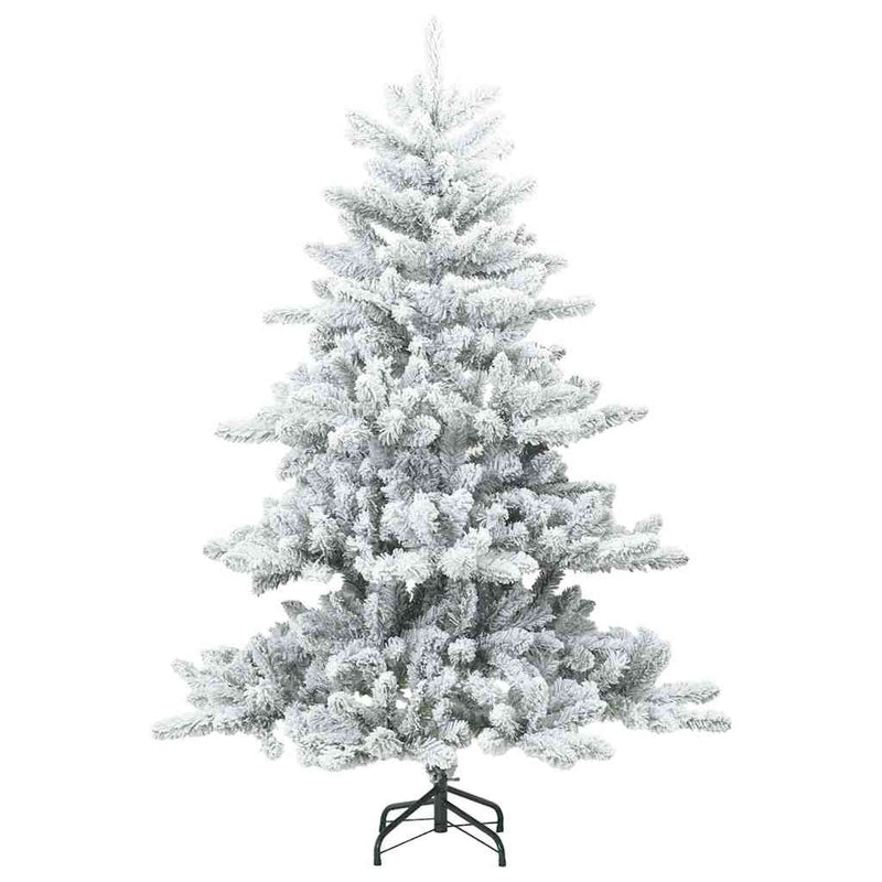 Afbeelding laden in galerijviewer, Vidaxl kunst kerstboom met geveerde takken, sneeuw bedekt wit 150 cm
