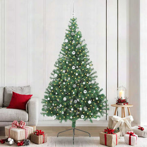 Vidaxl kunstmatig voorverlicht kerstboom met 300 led groen 240 cm pvc