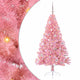 Vidaxl kunstmatig voorverlicht kerstboom met 150 led roze 150 cm pvc