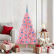 Vidaxl kunstmatig voorverlicht kerstboom met 150 led roze 150 cm pvc