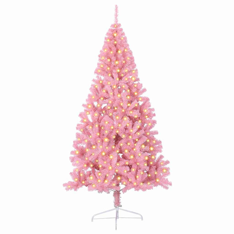 ギャラリービューアに画像をロードする, Vidaxl kunstmatig voorverlicht kerstboom met 300 led roze 240 cm pvc
