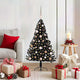 Vidaxl kunstmatig voorverlicht kerstboom met 150 led zwart 120 cm pvc