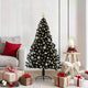 Vidaxl kunstmatig voorverlicht kerstboom met 150 led zwart 150 cm pvc
