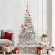 Vidaxl kunstmatig voorverlicht kerstboom met 300 led zilver 210 cm pet