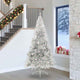 Vidaxl kunstmatig voorverlicht kerstboom met 300 led zilver 240 cm pet