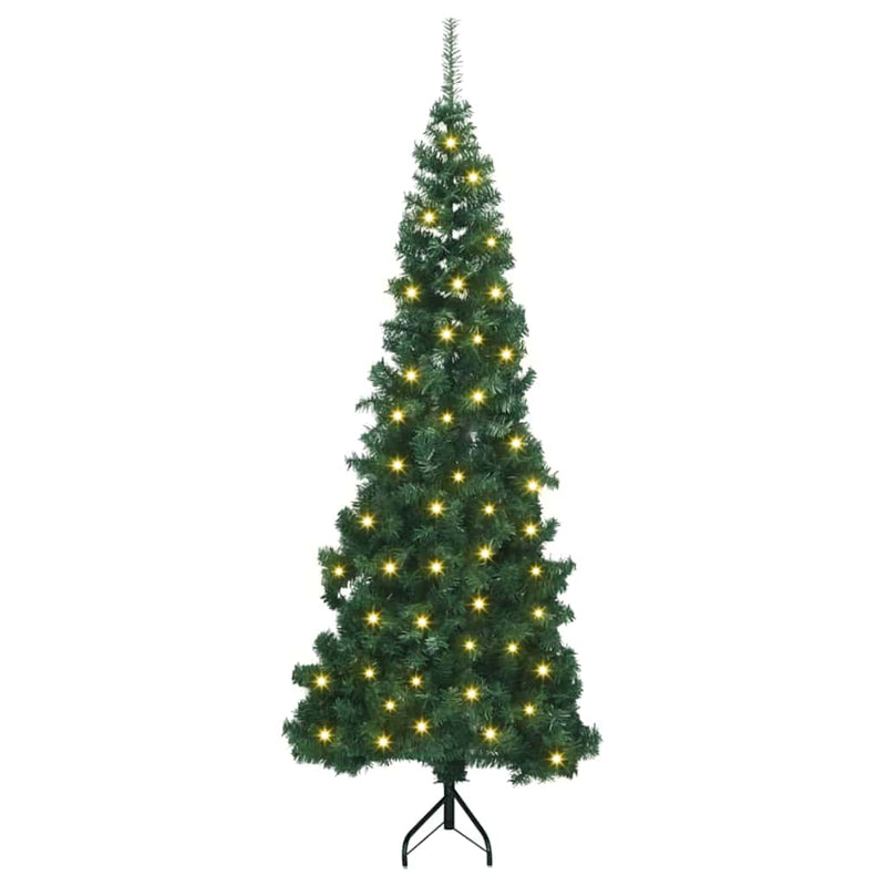 Chargez l'image dans la visionneuse de la galerie, Vidaxl hoek kunstkerstboom met 300 led groen 180 cm pvc en metaal
