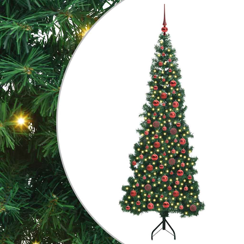 ギャラリービューアに画像をロードする, Vidaxl hoek kunstkerstboom met 300 led groen 180 cm pvc en metaal
