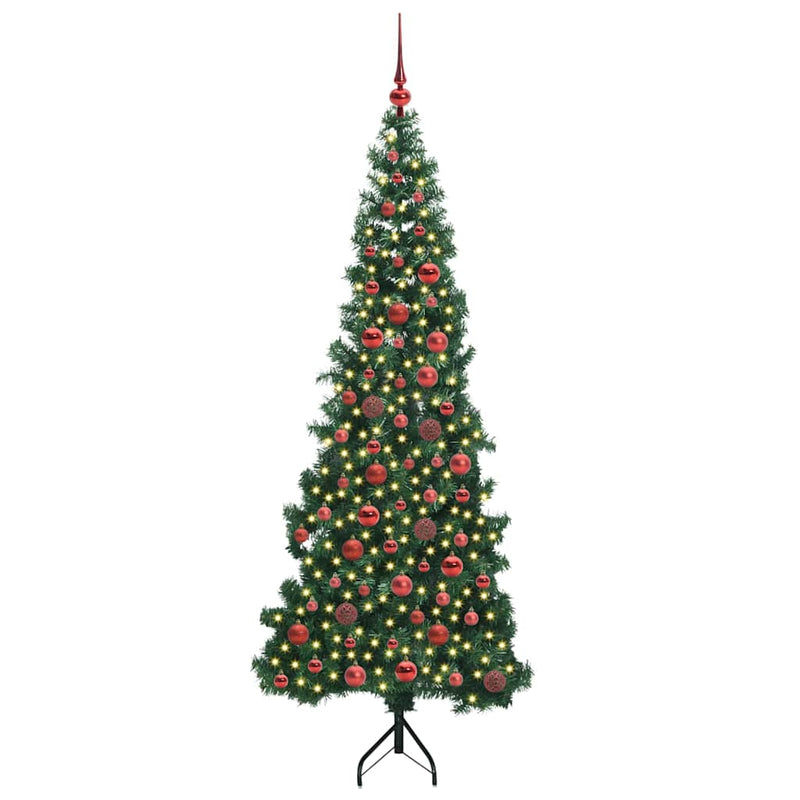 ギャラリービューアに画像をロードする, Vidaxl hoek kunstkerstboom met 300 led groen 180 cm pvc en metaal
