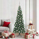 Vidaxl hoek kunstkerstboom met 300 led groen 180 cm pvc en metaal