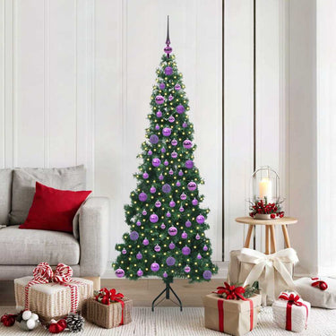 Vidaxl hoek kunstkerstboom met 300 led groen 180 cm pvc en metaal