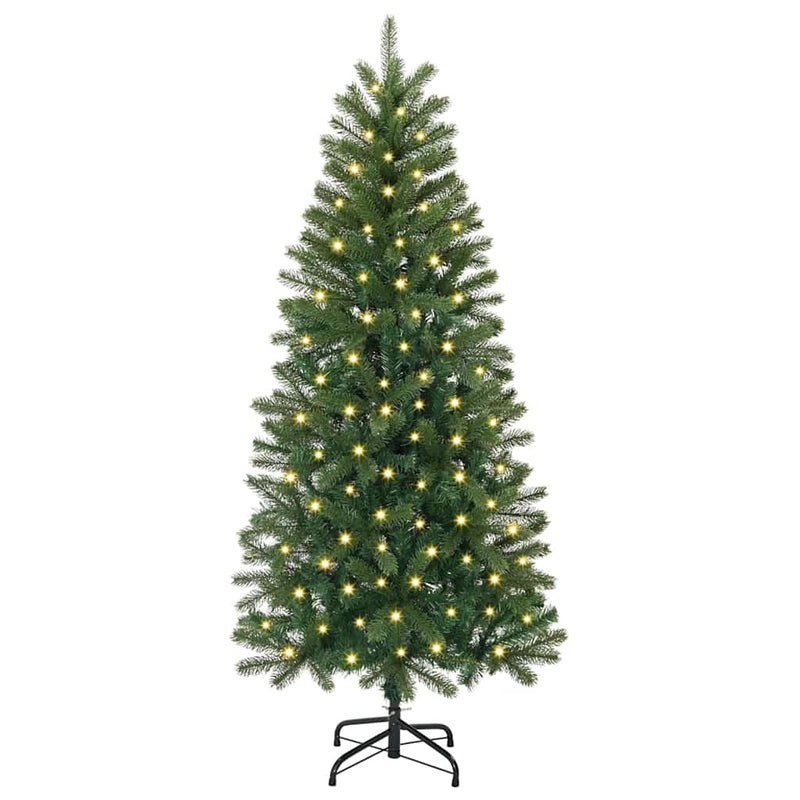 Chargez l'image dans la visionneuse de la galerie, Vidaxl kunstkerstboom met 150 led met standaard groen 120 cm pe en pvc
