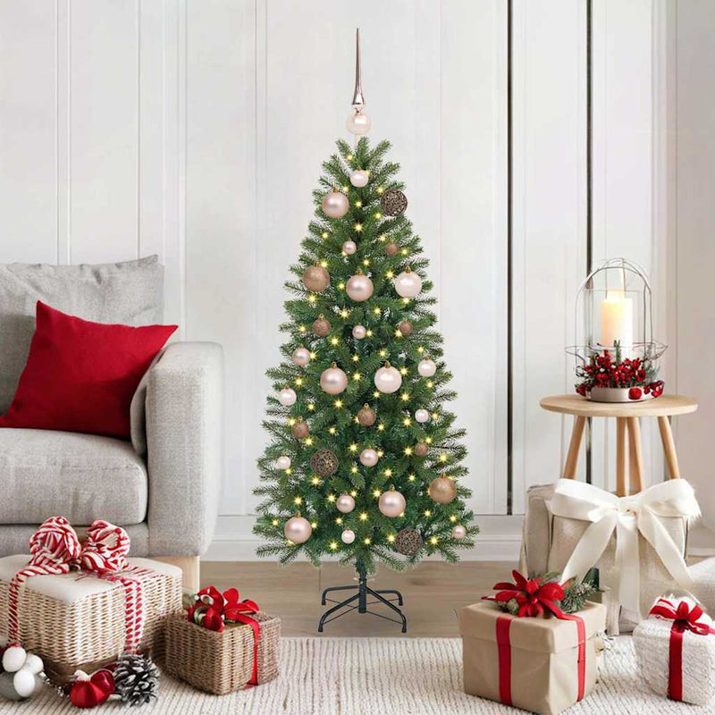 Afbeelding laden in galerijviewer, Vidaxl kunstkerstboom met 150 led met standaard groen 120 cm pe en pvc
