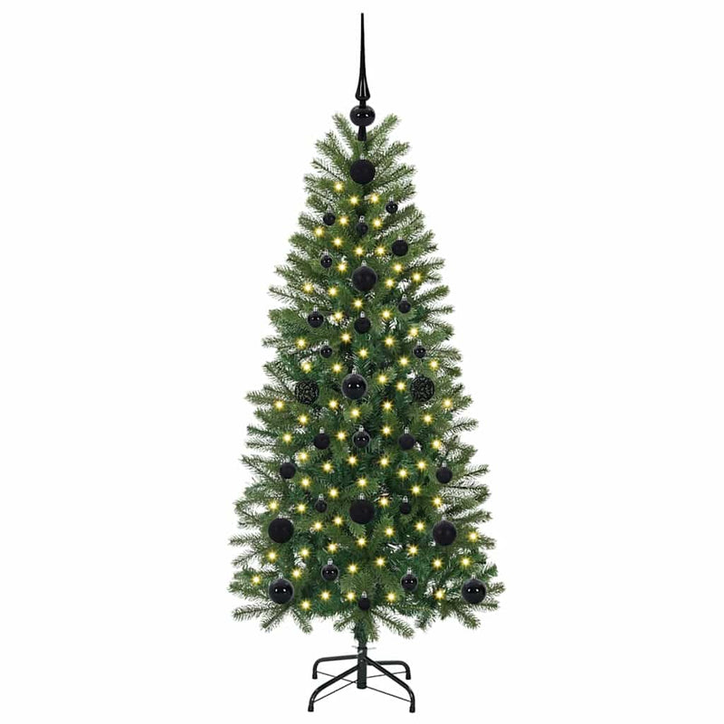 Chargez l'image dans la visionneuse de la galerie, Vidaxl kunstkerstboom met 150 led met standaard groen 120 cm pe en pvc
