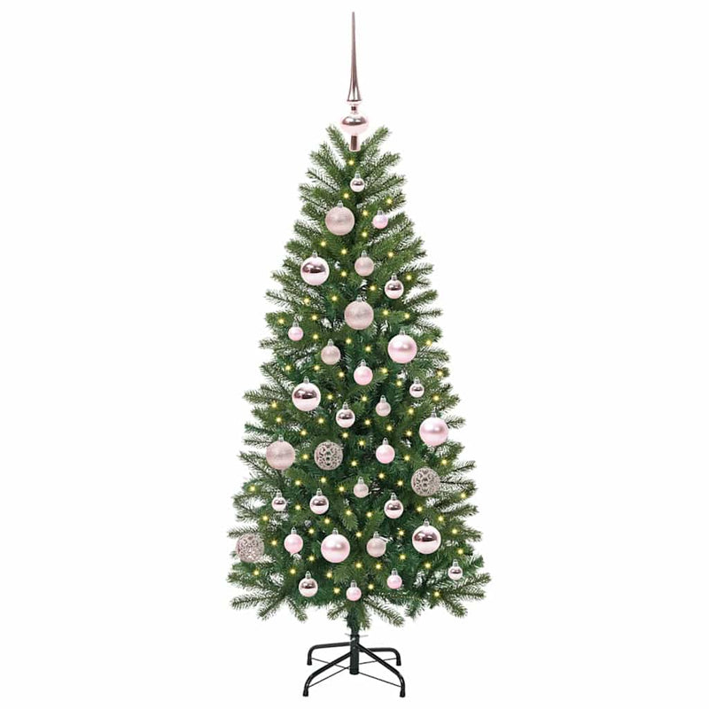Chargez l'image dans la visionneuse de la galerie, Vidaxl kunstkerstboom met 150 led met standaard groen 120 cm pe en pvc
