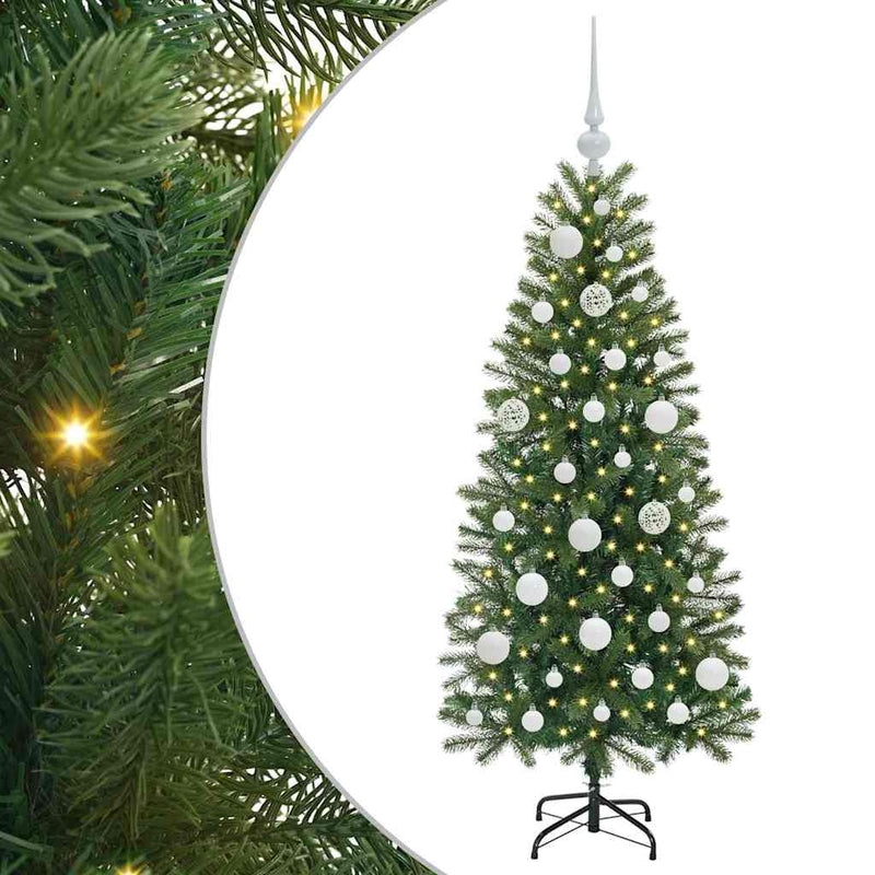 Chargez l'image dans la visionneuse de la galerie, Vidaxl kunstkerstboom met 150 led met standaard groen 120 cm pe en pvc
