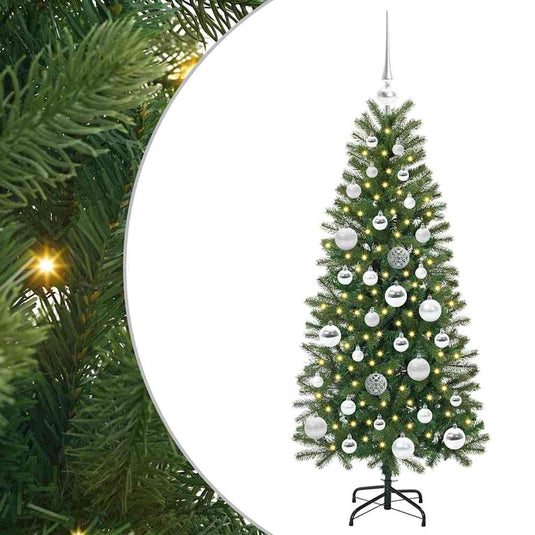 Vidaxl kunstkerstboom met 150 led met standaard groen 120 cm pe en pvc